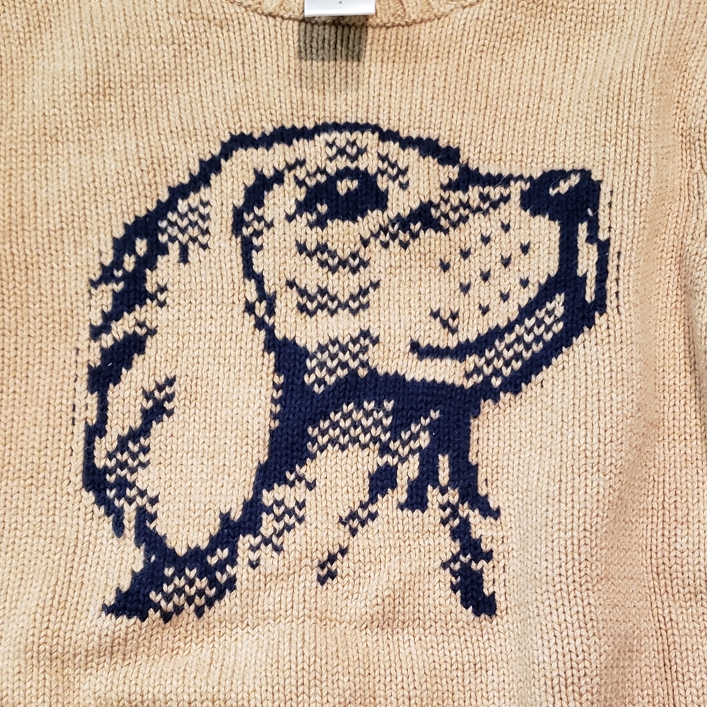 Janie and Jack NWT/EUC boys 4 dog intarsia sweater, plaid pants, plaid shirt - Picture 3 of 13